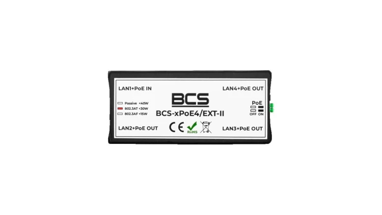 Niezarządzalny extender sieciowy PoE BCS-xPoE4/EXT-II