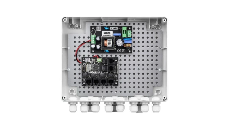 Zestaw do zasilania kamer IP do 5 odbiorników PoE (w obudowie BCS-L2) BCS-IP4/Z/E-S