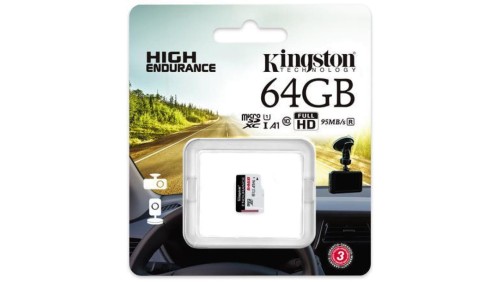 Karta pamięci microSD Kingston High-Endurance UHS-I 64GB 24/7 (rejestratory i monitoring)