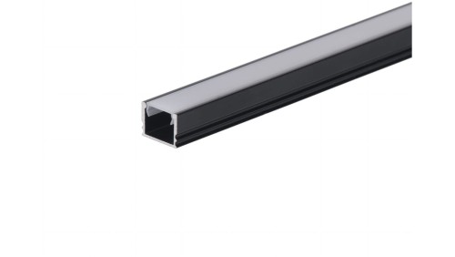 Profil led Standard 1m czarny z osłoną mleczną MLF