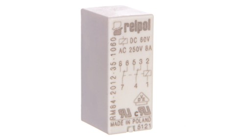 Przekaźnik miniaturowy 2P 8A 60V DC PCB RM84-2012-35-1060 600338 /20szt./