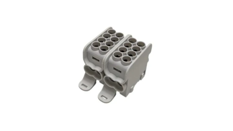 Blok dystrybucyjny - rozdzielczy HLAK25 2P szary 2xAl/Cu 25mm²+16mm² 1000VAC/1500VDC MAG2252A00