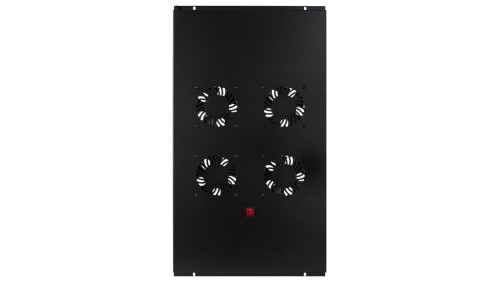 Panel 4x wentylator RACK 19 do szaf 600x1000 podsufitowy czarny NEKU FLR GREEN