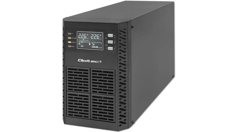Qoltec Zasilacz awaryjny UPS 1kVA 1000W Power Factor 1.0 LCD EPO USB On-line