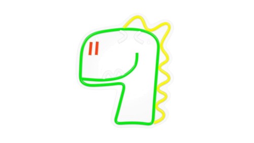 Neon PLEXI LED JURASSIC DINO zielony FLNJ02 Forever Light