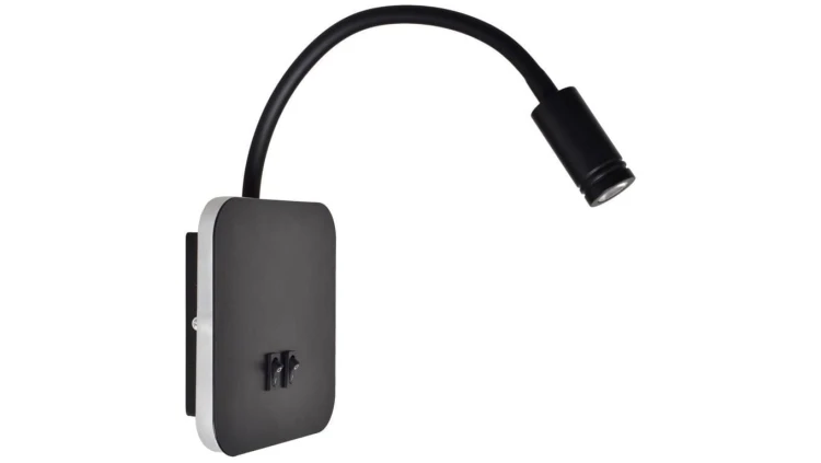Lampka nocna BASE 8W+2W BLACK ML6352 Milagro