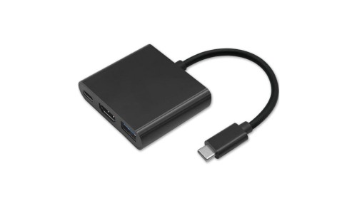Qoltec Hub Adapter USB-C 3.1 3w1 USB 3.0 HDMI 4K USB-C 3.1 PD 100W