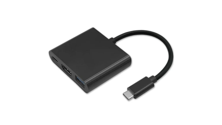 Qoltec Hub Adapter USB-C 3.1 3w1 USB 3.0 HDMI 4K USB-C 3.1 PD 100W