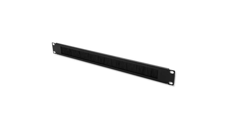 Qoltec Solidny stalowy Przepust szczotkowy do szaf RACK 19 1U