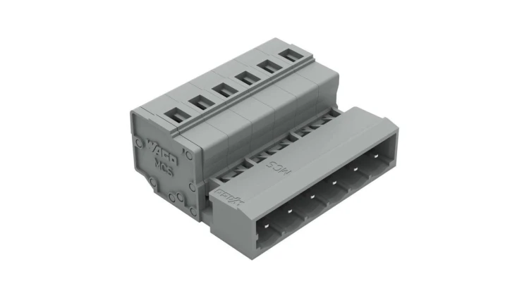 Wtyk MCS-MIDI Classic 6-biegunowy szary raster 5mm 231-606 /50szt./