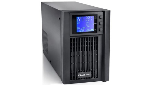 Qoltec Zasilacz awaryjny UPS Pure Sine Wave 1kVA 800W AVR LCD Czysty Sinus