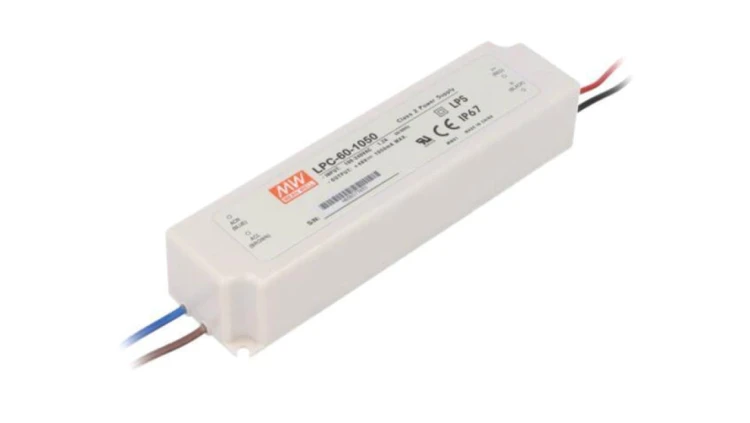LPC-60-1050 Zasilacz impulsowy, LED, 50,4W, 9÷48VDC, 1050mA, 90÷264VAC, IP67