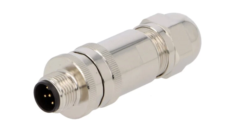 Złącze okrągłe M12 męskie proste ekranowane 5pin 60V PG7 T4111011051-000
