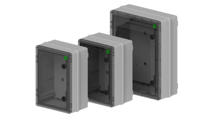 INDUSTRIAL Szafka rozdzielcza hermetyczna SR1 252x352x142mm 400V IP65 transparentna 2753-01