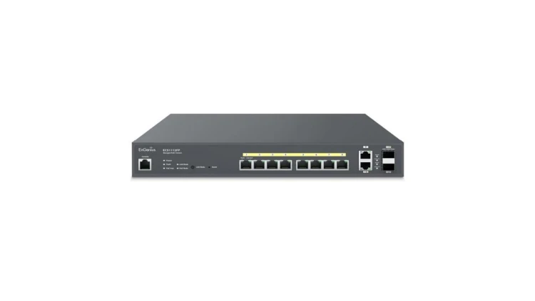 Switch zarządzalny 8x RJ45 Gigabit PoE+130W, 2x Uplink Cloud ECS1112FP