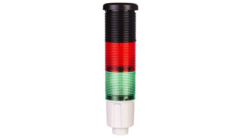 Kolumna sygnalizacyjna o średnicy 45mm, światło zielone i czerwone ciągłe LED, dźwięk ciągły lub przerywany 24VDC 8LT4K03BG