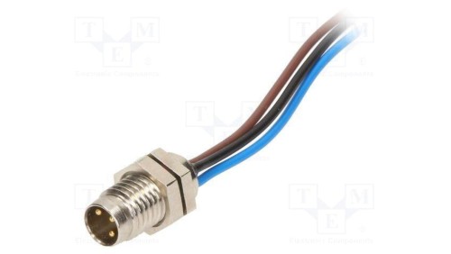 Złącze M8 męskie PIN 3 4A 60V IP67 Nano-Change proste 200mm 1200905073