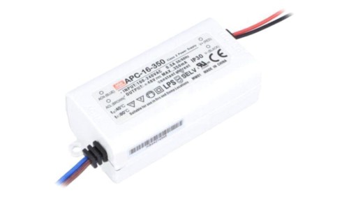Zasilacz impulsowy, LED, 16,8W, 12÷48VDC, 350mA, 90÷264VAC, IP42 APC-16-350