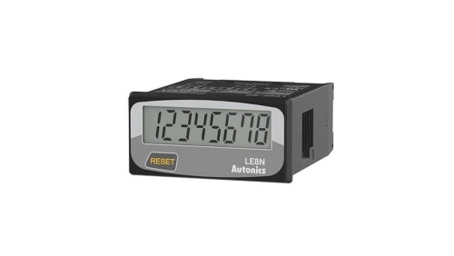 Licznik: elektroniczny czas pracy LCD Zakres: 0÷999999,9h IP20 LE8N-BV