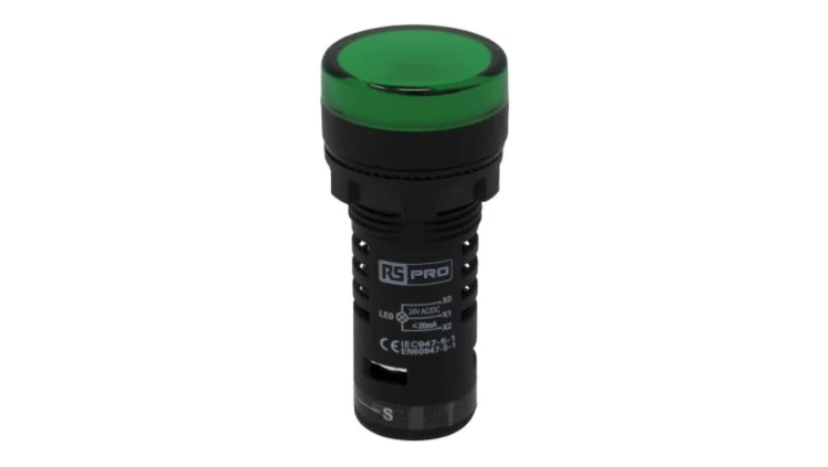 Lampka kontrolna w komplecie z układem testowym, Ø 22mm, IP65, RS PRO