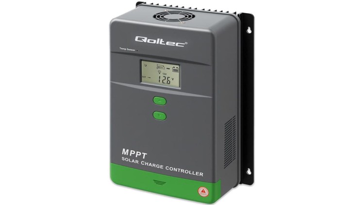 Qoltec Solarny regulator ładowania MPPT z czujnikiem temperatury 60A 12V / 24V LCD Bluetooth APP GEL LiFePO4