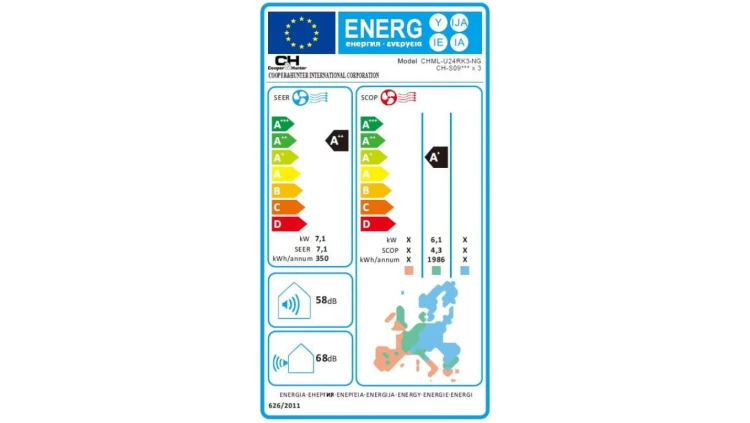Agregaty Multi Split (seria -NG) CHML-U24RK3-NG, 7,1 kW, 5 lat gwarancji, Grzanie i Chłodzenie, 2-3 jednostki wewnętrzne