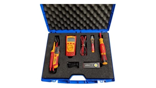 WIHA TESTER NAPIĘCIA 45216 , MULTIMETR 45218, PRÓBNIK NAPIĘCIA 43798, WKRĘTAK 41234, LATARKA 490-HL01 - Zestaw W400