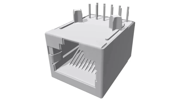 5558067-1 Gniazdo RJ50 PIN: 10 Kat: 3 ekranowane Układ: 10p10c na PCB THT