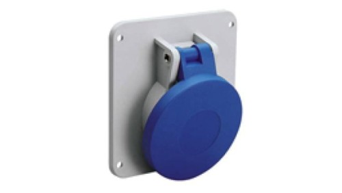 TOPTER PANEL MOUNTED SOCKET, 15 ANGLED, 16A 2P+E 200-250V 50-60HZ 6H IP44 P488126