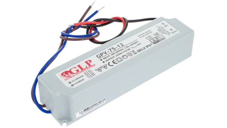Zasilacz LED hermetyczny GLP 12V 72W IP67 GPV-75-12