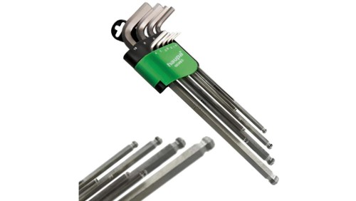 Zestaw Kluczy Imbusowych Długich Imbusy z Głowicą Kulkową 1,5 - 10 mm 9szt