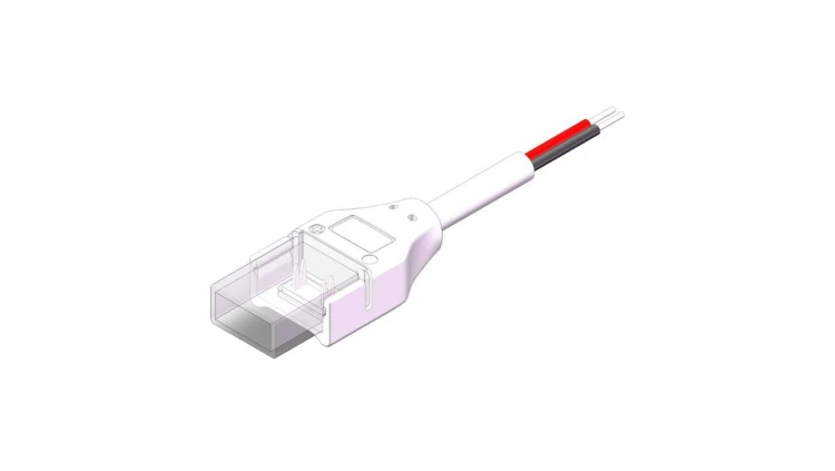 Złącze do taśmy LED hermetycznej - MCWP - MONO 8mm - COB/SMD - jednostronne z przewodem - ED00033924