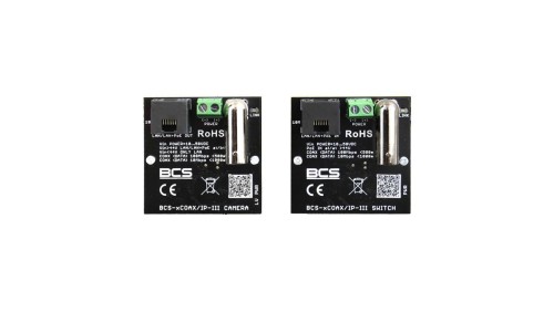 Zestaw aktywnych konwerterów Ethernet i PoE (kabel koncentryczny) BCS-XCOAX/IP-III