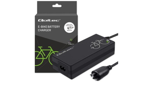 Qoltec Szybka Ładowarka do roweru elektrycznego 36V 42V 2A wtyczka Bosch 3Pin +kabel zasilający