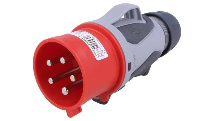Złącze zasilające AC 3-fazowe wtyk 32A 400VAC IP44 męskie 70253-6TT