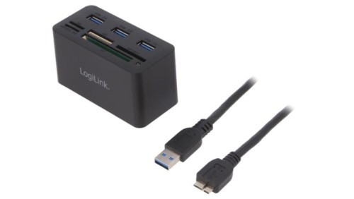 Hub USB, USB A gniazdo x3, USB B micro gniazdo, USB 2.0, USB 3.0 CR0042