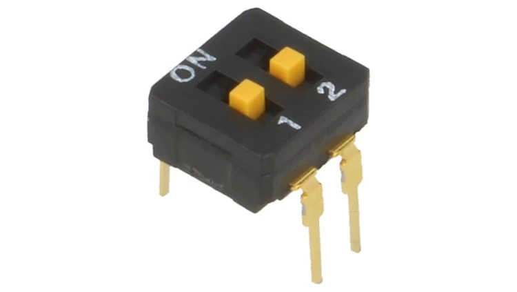 Przełącznik DIP-SWITCH Ilość sekcji 2 ON-OFF 0,03A/30VDC A6D-2103