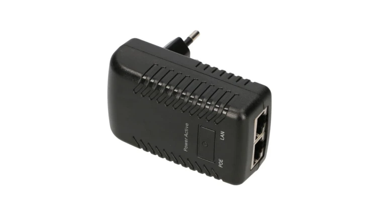 Zasilacz PoE 24V, 0,5A, 12W, wtyk do gniazda elektrycznego Extralink POE-24-12W
