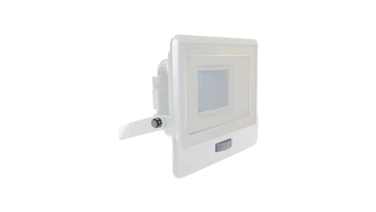 Projektor LED z czujnikiem ruchu 30W 2340lm 6500K Dioda SAMSUNG IP65 Biały 5 Lat Gwarancji 20276