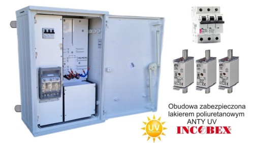 Rozdzielnica licznikowa TAURON NA ELEWACJE ZP40x60-1P3F-0_LZ-RB_OM-E lakier UV INCOBEX