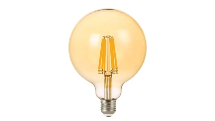 Żarówka LED G125 E27 12W 1300lm WW barwa ciepła 2200K 360 COG AMBER
