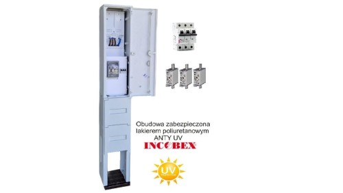 Rozdzielnica licznikowa TAURON NA FUNDAMENCIE ZK1e-1P LAKIER UV INCOBEX