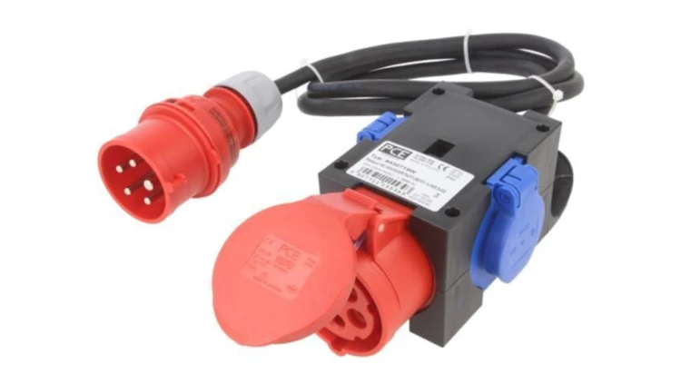 Złącze zasilające 3-fazowe AC, rozgałęźnik, 16A/400VAC, IP44 9430719W