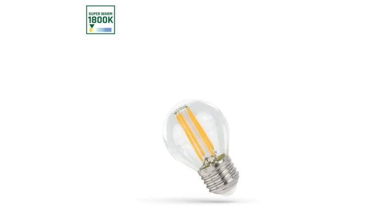 Żarówka kulka LED E27 4W 340lm COG 1800K CLEAR