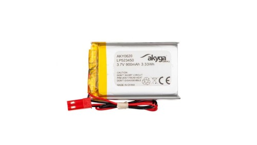 Akumulator Li-Po 3,7V 900mAh PCM złącze JST 2.54 2Pin 150mm AKY0620 LP523450