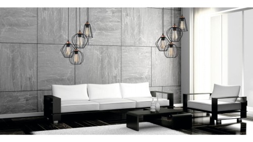 Duża lampa sufitowa metalowa czarna z serii SITYA BLACK K-4383 Kaja Lighting