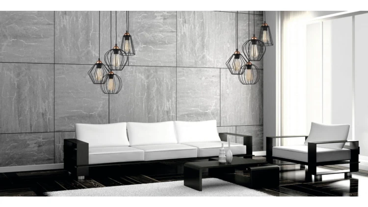 Duża lampa sufitowa metalowa czarna z serii SITYA BLACK K-4383 Kaja Lighting