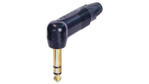 NEUTRIK Wtyk instrumentalny Jack 6,3mm Stereo na kabel do 7,0mm pozłacany czarny kątowy NP3RX-B