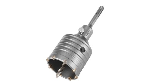 Otwornica Widiowa 65x50mm SDS+ z wiertłem pilotującym do wiercenia otworów w betonie NEO TOOLS 55-321