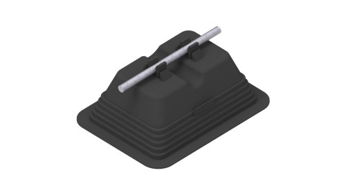 Uchwyt betonowy prostokątny w tworzywie do siatki zwodów, na papę i membranę AN-KOM AN-11S